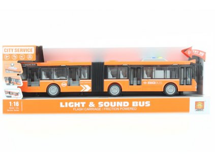 Autobus kloubový oranžový na baterie