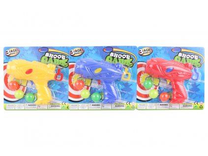 Pistole na míčky - natáhni a vystřel (4 míčky)