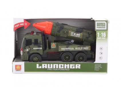 Vojenské auto s raketou
