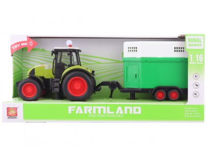 Traktor s přívěsem na koně baterie