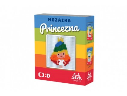 Mozaika Princezna plast 338 dílků v krabici 15x17,5x5,5cm