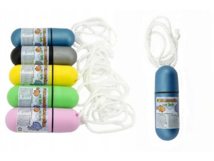 Pokladnička na krk se šňůrkou 11,5 cm plast 5 barev vodotěsná