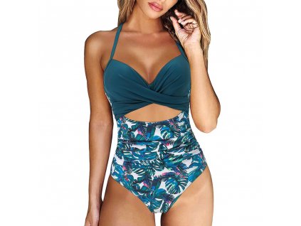 Push Up One Piece Swimsuit Women 2023 Cut Out Swimwear Female High Waist Beachwear 2XL Halter.jpg 640x640 (6)