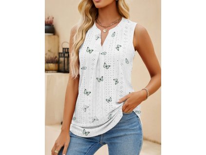Casual Summer Hollow Out V Neck Sleeveless Blouses for Women Fashion 2023 Elegant Loose Tank Tops.jpg 640x640 (1)