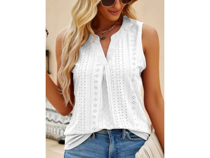 Casual Summer Hollow Out V Neck Sleeveless Blouses for Women Fashion 2023 Elegant Loose Tank Tops.jpg Q90.jpg (1)