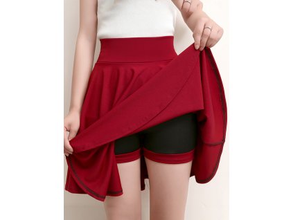 SURMIITRO Shorts Skirts Womens 2023 Summer Fashion School Korean Style Red Black Mini Aesthetic Pleated High.jpg 640x640 (7)