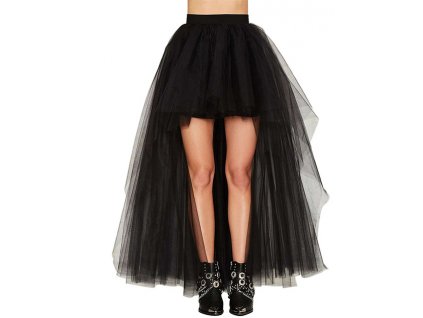 Women s Hi Lo Long Tulle Skirt Four Layer Puffy Petticoat Black Tutu Skirt Dance Ballet.jpg 640x640 (1)