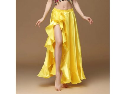 2022 New Belly Dancing Side Pulling Long Satin Skirt Lady Belly Dance Skirts Women Sexy Oriental.jpg (1)