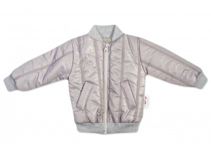 Baby Nellys Dětská prošívaná přechodová bunda, šedá, vel. 80 (Velikost koj oblečení 80 (9-12m))