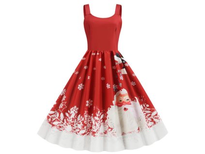 Women s Dress Christmas Floral Print Cold Shoulder Flounce Trim Elegant Dresses For New Year 2022.jpg 640x640 (34)