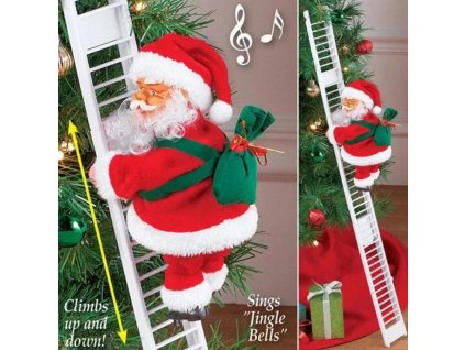 2024 Santa Claus Doll Climbing Ladder with Music Christmas Tree Ornaments Decorations For Home 2023 Navidad.jpg (1)
