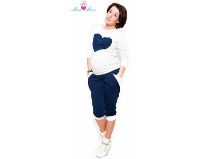 Be MaaMaa Sportovní, elegantní 3/4 kalhoty Tessi - grantové, vel. S (Velikosti těh moda S (36))
