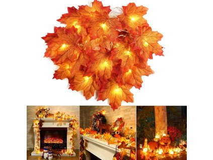 2 3 6M Christmas Decoration Artificial Maple Leaf Leaves LED Light String Lantern Garland Home Party.jpg