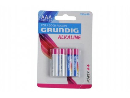 Baterie Grundig LR03/AAA 1,5 V alkaline 4ks na kartě