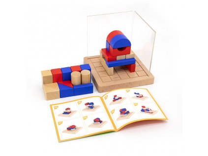 Dřevěná hra Viga Stavební bloky 3D