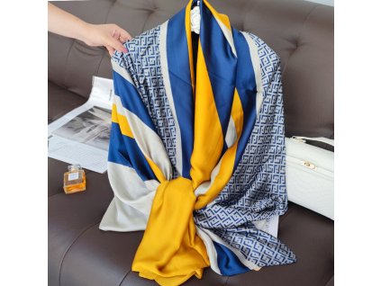 2023 Luxury Sunscreen 180 90Cm Silk Scarf Women Designer Popular Print Shawls New Hijab Foulard Pashmina.jpg 640x640 (20)