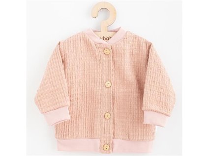 Kojenecký mušelínový kabátek New Baby Comfort clothes růžová (Barva Růžová, Velikost 80 (9-12m))