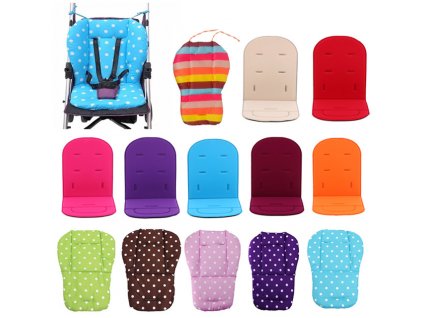 Baby Stroller Seat Cushion Pushchair High Chair Pram Car Colorful Soft Mattresses Carriages Seat Pad Stroller 0