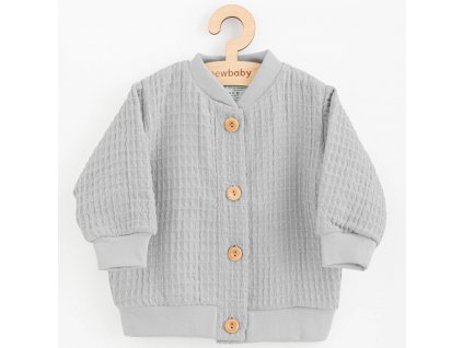 Kojenecký mušelínový kabátek New Baby Comfort clothes šedá