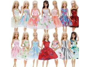 Handmade Mini Dress Mixed Style Casual Dating Wear Lace Skirt Floral Pattern Gown Clothes For Barbie 1