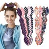 Women Bunny Ear Sponge Hair Twist Styling Clip Stick Bun Maker Braid Magic Tools Accessories Floral.jpg