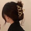 New Punk Geometric Metal Gold Silver Simple Hair Clip Claw for Women Trendy Large Crab Catches.jpg 640x640 (9)