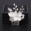 Trendy Handmade Tiara Wedding Hair Comb Leaf Flower Bridal Hairpins Pearl Rhinestone Head Jewelry Girls Wedding.jpg 640x640 (13)