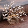 Trendy Handmade Tiara Wedding Hair Comb Leaf Flower Bridal Hairpins Pearl Rhinestone Head Jewelry Girls Wedding.jpg 640x640 (10)