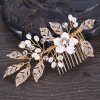 Trendy Handmade Tiara Wedding Hair Comb Leaf Flower Bridal Hairpins Pearl Rhinestone Head Jewelry Girls Wedding.jpg 640x640 (9)