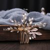Trendy Handmade Tiara Wedding Hair Comb Leaf Flower Bridal Hairpins Pearl Rhinestone Head Jewelry Girls Wedding.jpg 640x640 (7)