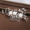 Trendy Handmade Tiara Wedding Hair Comb Leaf Flower Bridal Hairpins Pearl Rhinestone Head Jewelry Girls Wedding.jpg 640x640 (6)