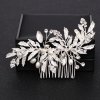 Trendy Handmade Tiara Wedding Hair Comb Leaf Flower Bridal Hairpins Pearl Rhinestone Head Jewelry Girls Wedding.jpg 640x640 (4)