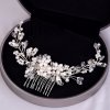 Trendy Handmade Tiara Wedding Hair Comb Leaf Flower Bridal Hairpins Pearl Rhinestone Head Jewelry Girls Wedding.jpg 640x640 (3)