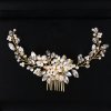 Trendy Handmade Tiara Wedding Hair Comb Leaf Flower Bridal Hairpins Pearl Rhinestone Head Jewelry Girls Wedding.jpg 640x640 (2)
