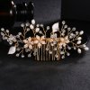 Trendy Handmade Tiara Wedding Hair Comb Leaf Flower Bridal Hairpins Pearl Rhinestone Head Jewelry Girls Wedding.jpg 640x640 (26)