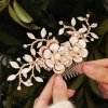 Trendy Handmade Tiara Wedding Hair Comb Leaf Flower Bridal Hairpins Pearl Rhinestone Head Jewelry Girls Wedding.jpg 640x640 (23)
