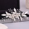 Trendy Handmade Tiara Wedding Hair Comb Leaf Flower Bridal Hairpins Pearl Rhinestone Head Jewelry Girls Wedding.jpg 640x640 (22)