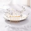 Trendy Handmade Tiara Wedding Hair Comb Leaf Flower Bridal Hairpins Pearl Rhinestone Head Jewelry Girls Wedding.jpg 640x640 (21)