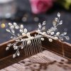 Trendy Handmade Tiara Wedding Hair Comb Leaf Flower Bridal Hairpins Pearl Rhinestone Head Jewelry Girls Wedding.jpg 640x640 (19)