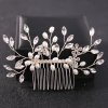 Trendy Handmade Tiara Wedding Hair Comb Leaf Flower Bridal Hairpins Pearl Rhinestone Head Jewelry Girls Wedding.jpg 640x640 (28)
