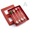 6 4 2PCS Christmas Gift Glod Spoon Fork Set Elk Christmas Tree Decoration Dessert Scoop Fruit.jpg 640x640 (7)