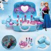 Disney frozen elsa and anna Makeup set Fashion House Simulation Dresser Toy Beauty pretend play for 1