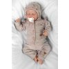 Pletený svetřík s volánkem Girl, Baby Nellys, béžový (Velikost koj oblečení 56 (1-2m))