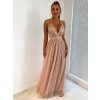 Yissang Mesh Sequins V neck Dress Women 2023 New Cocktail Party Dresses Backless Summer Maxi Long.jpg 640x640.jpg (2)