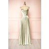 BABYONLINE Simple Soft Sliky Satin Bridesmaid Gown Cowl Neckline with Tieing Thin Straps Leg Slit and.jpg (2)