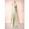 BABYONLINE Simple Soft Sliky Satin Bridesmaid Gown Cowl Neckline with Tieing Thin Straps Leg Slit and.jpg (3)