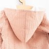 Kojenecký mušelínový overal s kapucí New Baby Comfort clothes růžová (Barva Růžová, Velikost 62 (3-6m))