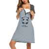Women Summer maternity dresses Short Sleeve Cute Print Nursing Nightdress Breastfeeding Dresses For Pregnant Women vestidos 1