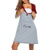 Women Summer maternity dresses Short Sleeve Cute Print Nursing Nightdress Breastfeeding Dresses For Pregnant Women vestidos 2