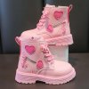 Girls Boots Kids Fashion Rubber Boots Cool Girl Autumn and Winter Cotton Soft Sole Pink with.jpg 640x640.jpg (3)